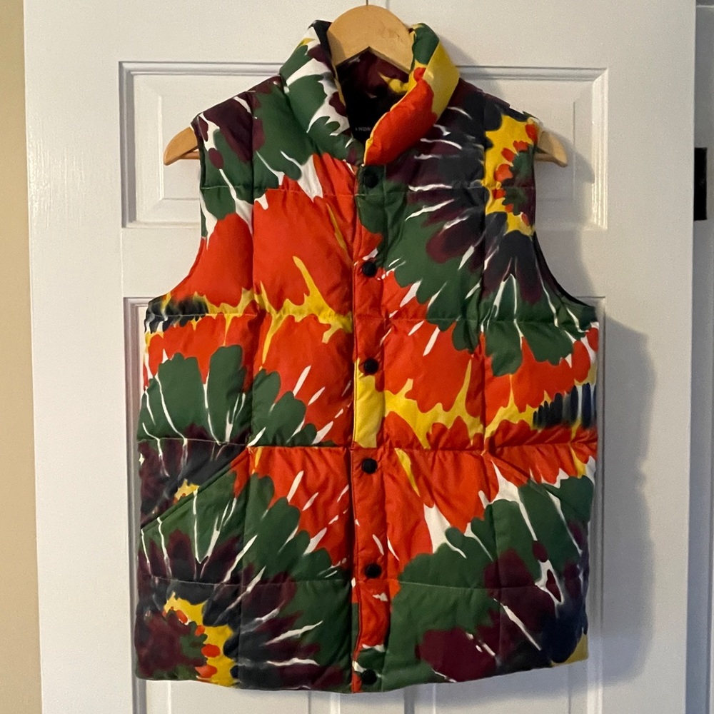 Fits Women’s S! Lands End Tie Dye Puffer Vest. EUC!